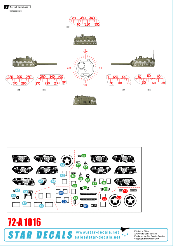 Star Decals 72-A1016 RMASG Sherman. Royal Marines Support tanks in Narmandie 1/72