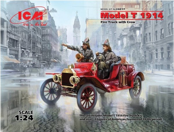 ICM 24017 Model T 1914 Fire Truck with Crew (1:24)