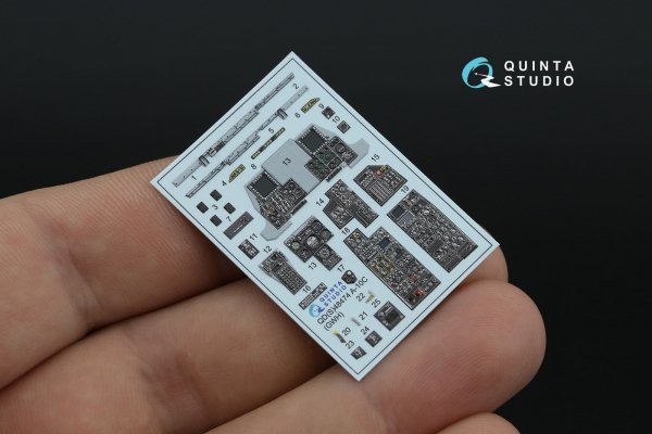 Quinta Studio QDS-48474 A-10C 3D-Printed coloured Interior on decal paper (GWH) (Small version) 1/48