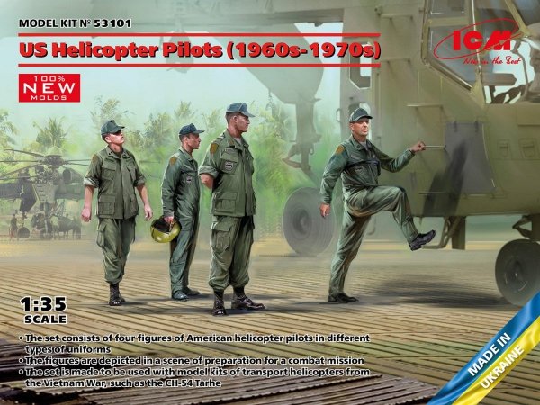 ICM 53101 US Helicopter Pilots (1960s-1970s) 1/35