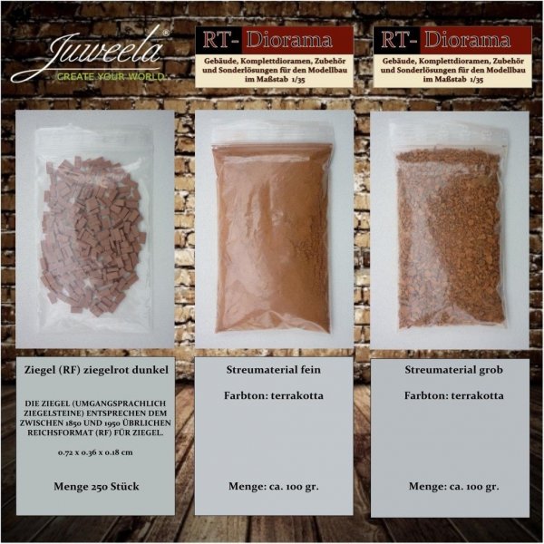 RT-Diorama 35208 Bricks, scattering material &quot;fine &amp; coarse&quot; 1/35