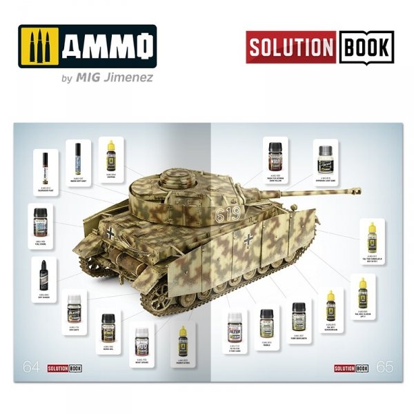 Ammo of Mig 6527 How to Paint WWII German Mid-War Vehicles SOLUTION BOOK 21 (Multilingual Book)