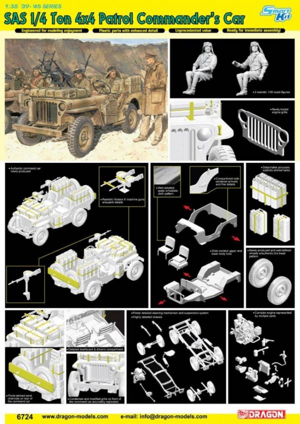 Dragon 6724 SAS 1/4 Ton 4x4 Patrol Commander's Car (1:35)