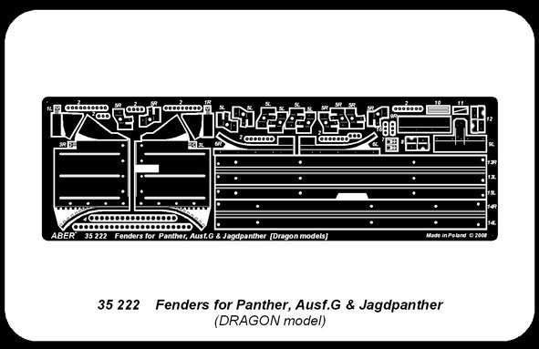 Aber 35222 Fenders for Panther Ausf.G and Jagdpanther (1:35)