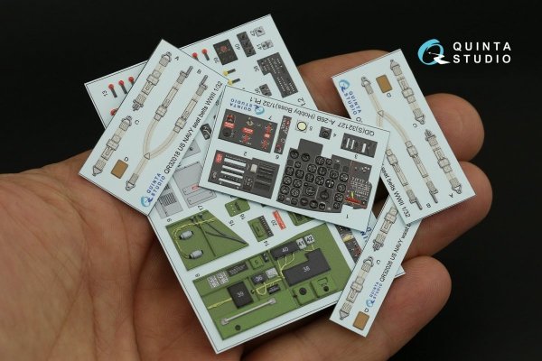 Quinta Studio QD32127 A-26B 3D-Printed &amp; coloured Interior on decal paper (Hobby Boss) 1/32