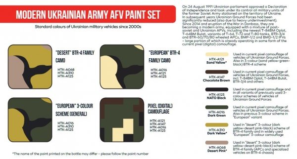 Hataka HTK-AS112 Modern Ukrainian Army AFV paint set 6x17 ml
