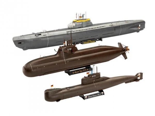 Revell 05186 70 Years Bundeswehr: Wilhelm Bauer, Type 206A, 212A 1/144