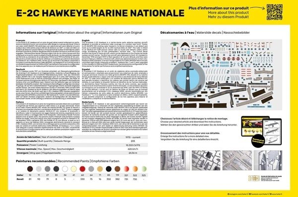 Heller 58302 Starter Kit - E-2C Hawkeye Marine Nationale 1/72
