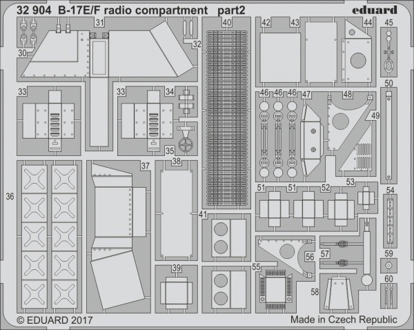 Eduard 32904 B-17E/ F radio compartment 1/32 HK MODELS
