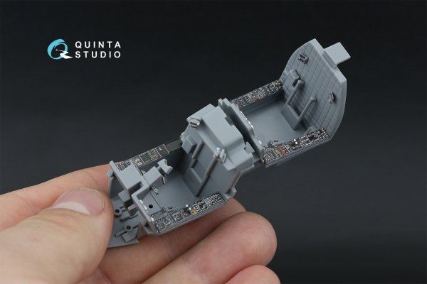 Quinta Studio QDS-48571 AH-64A 3D-Printed &amp; coloured Interior on decal paper (Hasegawa) (small version) 1/48