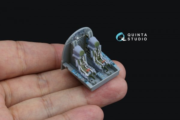Quinta Studio QD+72157 Su-34 3D-Printed coloured Interior on decal paper (Trumpeter) (with 3D-printed resin part) 1/72