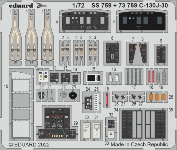 Eduard BIG72168 C-130J-30 PART I ZVEZDA 1/72