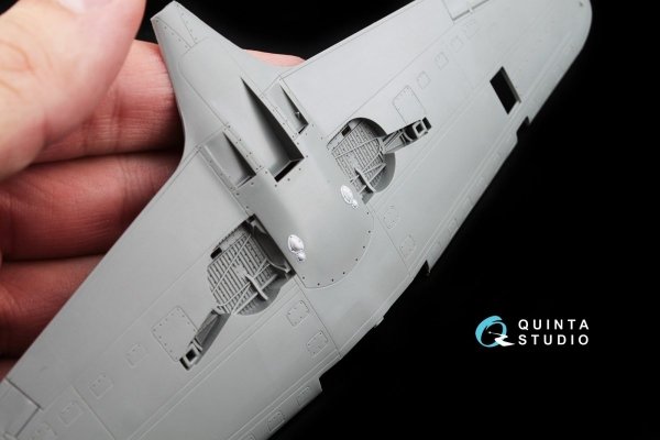 Quinta Studio QD48034 P-39Q/N 3D-Printed &amp; coloured Interior on decal paper (for Hasegawa kit) 1/48