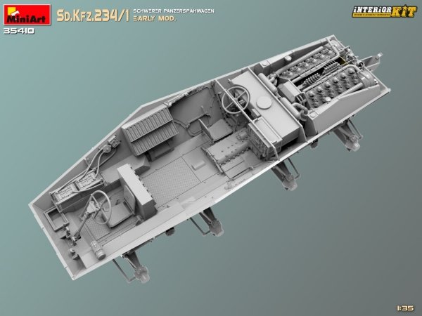 MiniArt 35410 Sd.Kfz.234/1 Schwerer Panzerspahwagen. EARLY MOD. INTERIOR KIT 1/35