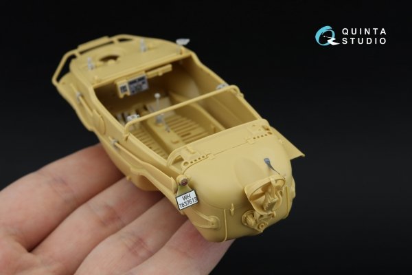 Quinta Studio QD+35145 Schwimmwagen Type 166 3D-Printed &amp; coloured Interior on decal paper (Tamiya) (with 3D-printed resin parts) 1/35