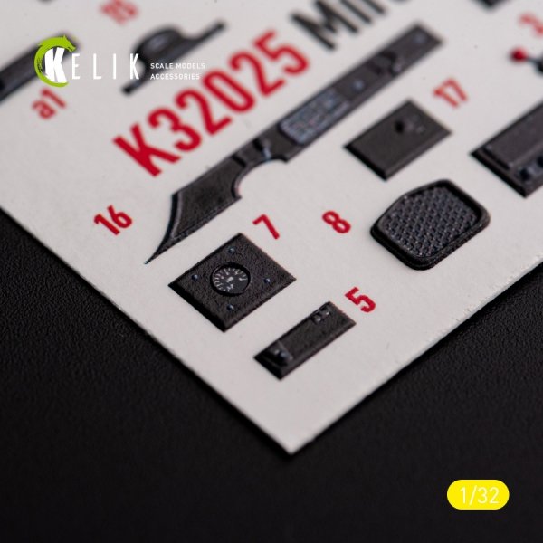 Kelik K32025 Mirage 2000D/N - interior 3D decals for Kitty Hawk/Zimi models kit 1/32