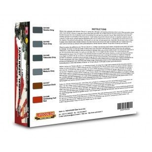 Lifecolor CS36 Acrylic paint set Japan Navy Set 1 6x22ml