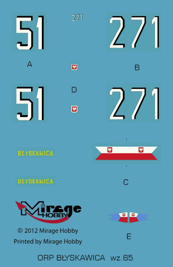 Mirage Hobby 840096 ORP Błyskawica wz.65 Okręt flagowy Marynarki Wojennej PRL MODEL SET 1/400