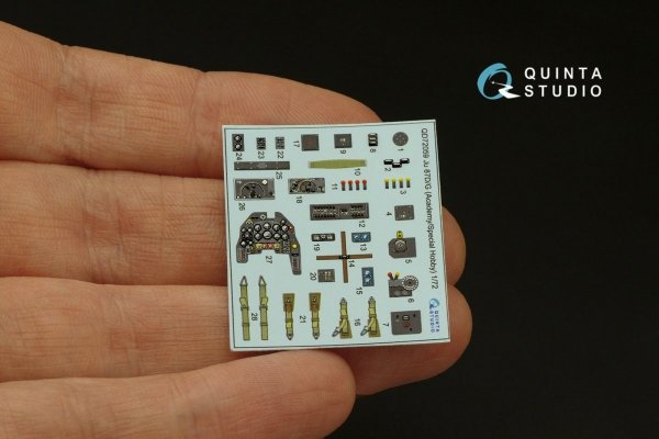Quinta Studio QD72059 Ju 87 D/G 3D-Printed &amp; coloured Interior on decal paper (Academy/Special Hobby) 1/72