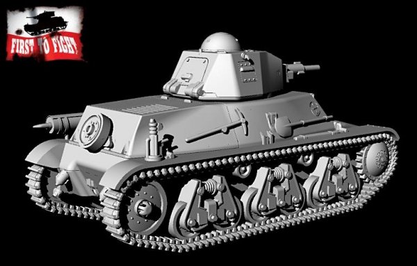 First To Fight PL128 - Hotchkiss H39 tank with 37mm SA38 gun - czołg Hotchkiss H39 z armatą 37mm SA38 1/72