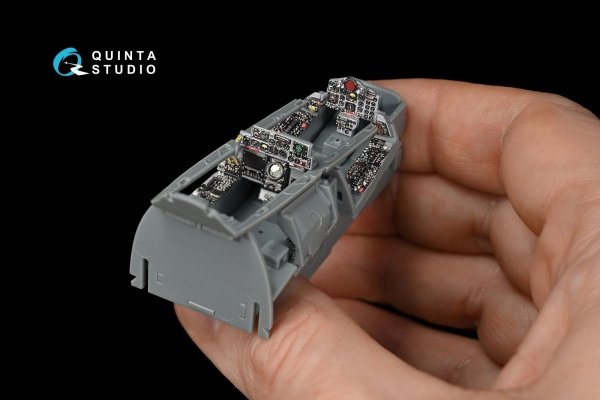 Quinta Studio QD48130 F-4D early 3D-Printed &amp; coloured Interior on decal paper (for ZM SWS kit) 1/48