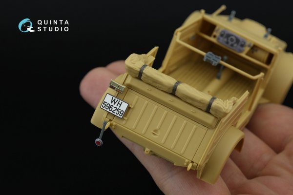 Quinta Studio QD+35141 Kubelwagen Type 82 3D-Printed &amp; coloured Interior on decal paper (Tamiya) (with 3D-printed resin parts) 1/35