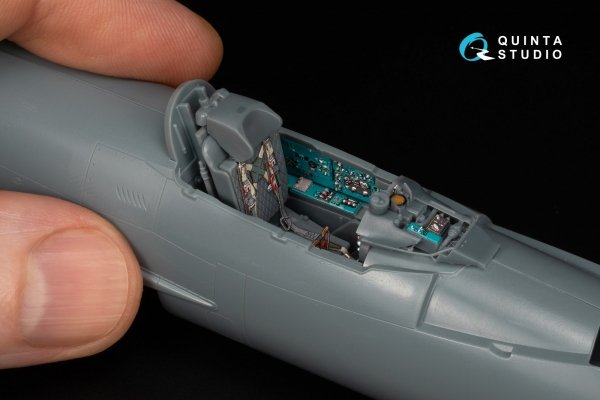 Quinta Studio QD+48581 MiG-21bis late Fishbed-N 3D-Printed &amp; coloured Interior on decal paper (Eduard) (with 3D-printed resin parts) 1/48
