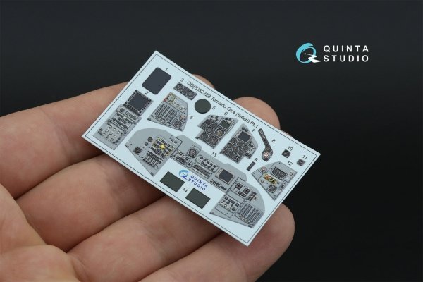 Quinta Studio QDS+32228 Tornado Gr.4 3D-Printed &amp; coloured Interior on decal paper (Italeri) (Small version) (with 3D-printed resin parts) 1/32