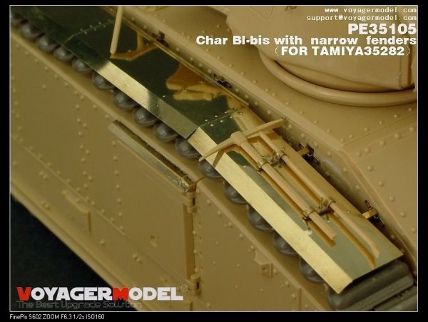 Voyager Model PE35105 WWII French Char BI-bis with narrow fenders (B ver include Gun barrel) for TAMIYA 35282 1/35