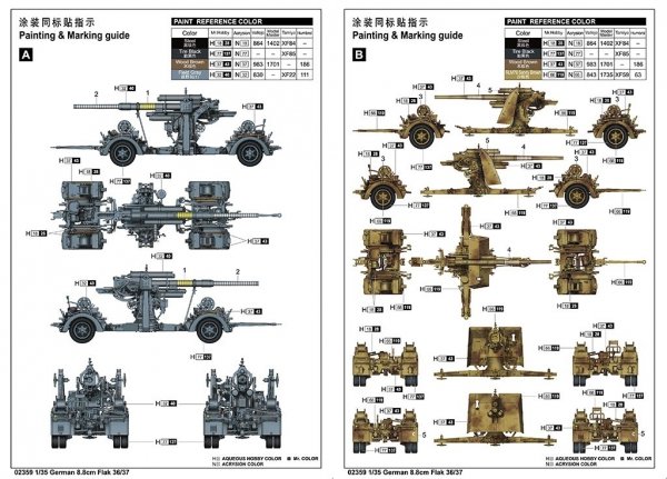 Trumpeter 02359 German 8.8cm Flak 36/37 1/35