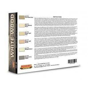 Lifecolor CS38 Acrylic paint set White Wood 6x22ml