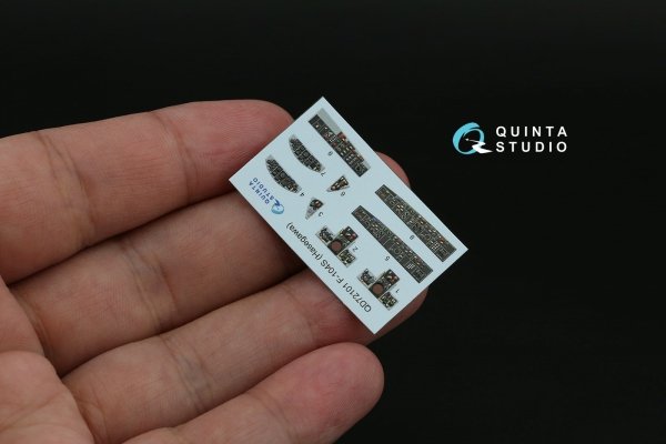 Quinta Studio QD72101 F-104S 3D-Printed &amp; coloured Interior on decal paper (Hasegawa) 1/72