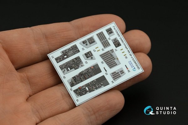 Quinta Studio QD+48370 F-4E late without DMAS 3D-Printed &amp; coloured Interior on decal paper (Meng) (with 3D-printed resin parts) 1/48