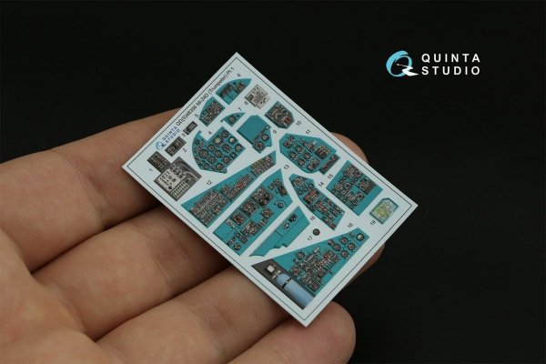 Quinta Studio QDS-48356 Mi-24D 3D-Printed &amp; coloured Interior on decal paper (Trumpeter) (Small version) 1/48