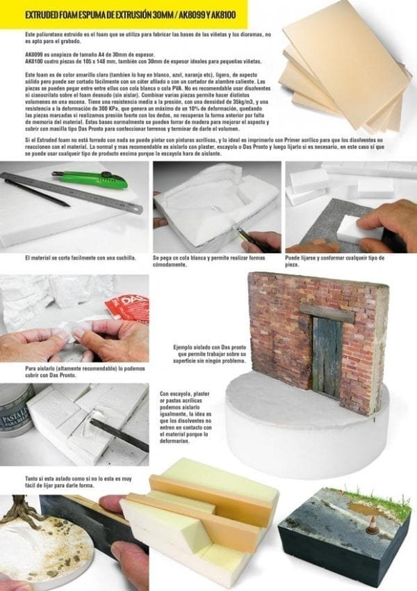 AK Interactive AK8099 EXTRUDED FOAM 30MM SIZE A4  (pianka do budowy)