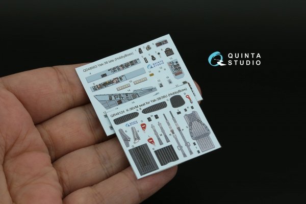Quinta Studio QD48563 Yak-38 3D-Printed &amp; coloured Interior on decal paper ( HobbyBoss ) 1/48