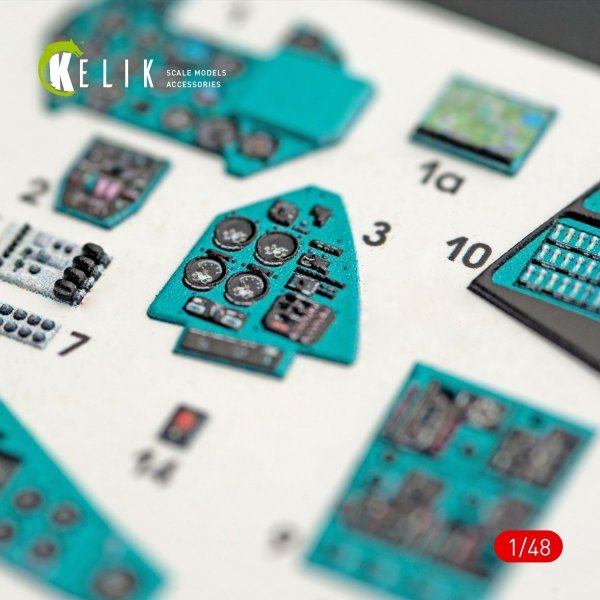 KELIK K48023 MI-24V INTERIOR 3D DECALS FOR ZVEZDA KIT 1/48
