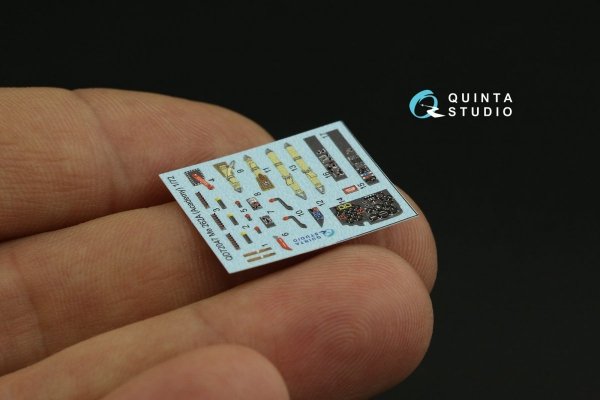 Quinta Studio QD72047 Me-262A 3D-Printed &amp; coloured Interior on decal paper (Academy) 1/72