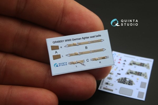 Quinta Studio QD48105 Bf 109C/D 3D-Printed &amp; coloured Interior on decal paper (for Modelsvit kit) 1/48
