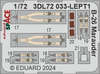 Eduard 3DL72033 B-26 Marauder SPACE EDUARD, HASEGAWA 1/72