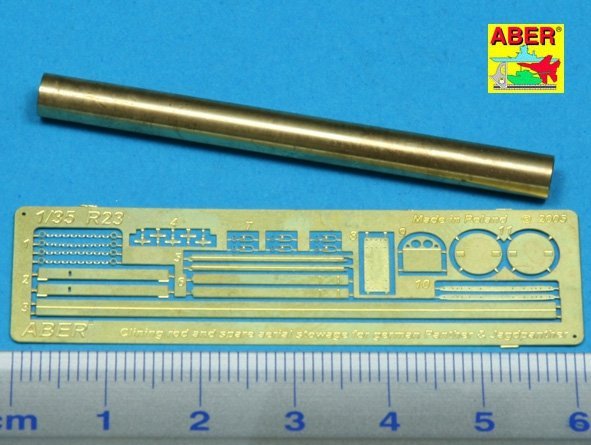 Aber R-23 Cleaning rod and spare aerial stowage for german Panther and Jagdpanther (1:35)
