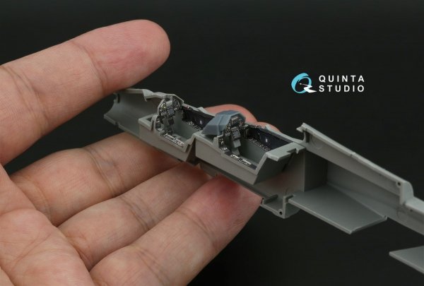 Quinta Studio QD+72137 Mirage 2000N 3D-Printed &amp; coloured Interior on decal paper (Dream Model) (with 3D-printed resin part)  1/72