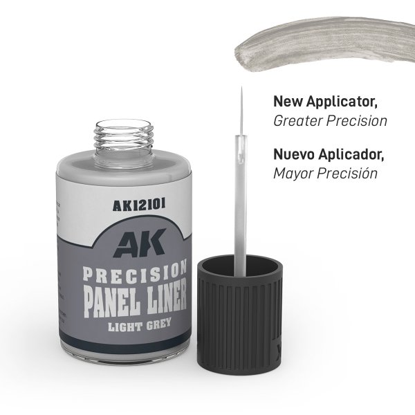 AK Interactive AK12101 LIGHT GREY - PRECISION PANEL LINER 30ml
