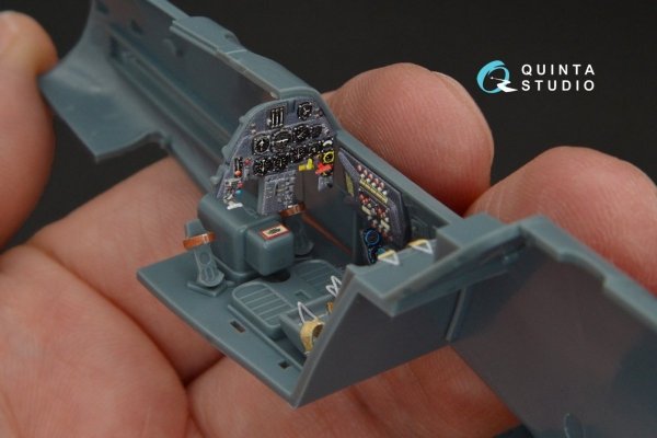 Quinta Studio QD48095 Bf 109G-14 3D-Printed &amp; coloured Interior on decal paper (for Eduard kit) 1/48