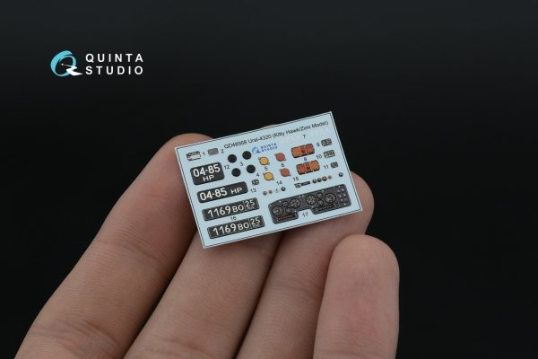 Quinta Studio QD+48568 URAL 4320 3D-Printed &amp; coloured Interior on decal paper (KittyHawk/Zimi model) (with 3D-printed resin parts) 1/48