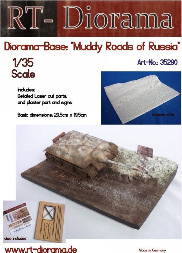 RT-Diorama 35290 Diorama-Base: &quot;Muddy Roads of Russia&quot; 1/35