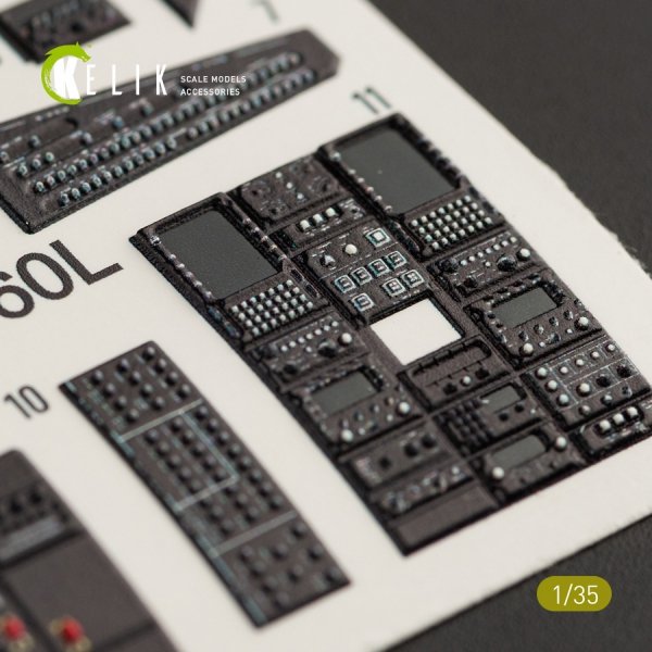 KELIK K35010 MH-60L BLACK HAWK INTERIOR 3D DECALS FOR KITTY HAWK KIT 1/35