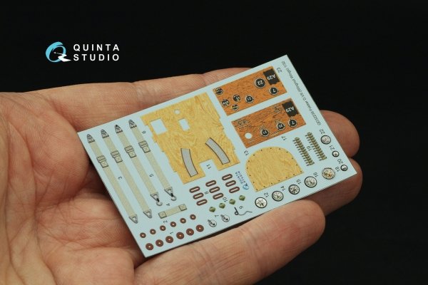 Quinta Studio QD32239 Fokker D.VII 3D-Printed &amp; coloured Interior on decal paper (Wingnut Wings) 1/32