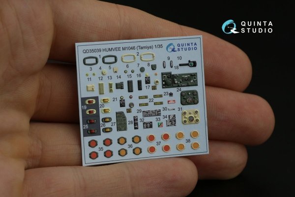 Quinta Studio QD35039 HUMVEE Family 3D-Printed &amp; coloured Interior on decal paper (Tamiya) 1/35