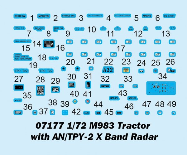 Trumpeter 07177 M983 Tractor &amp; AN/TPY-2 X Band Radar 1/72